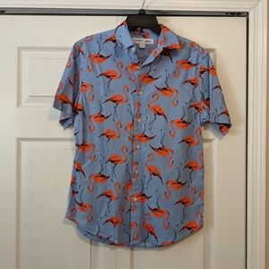 Old Navy Men's Flamingo Button Up Shirt